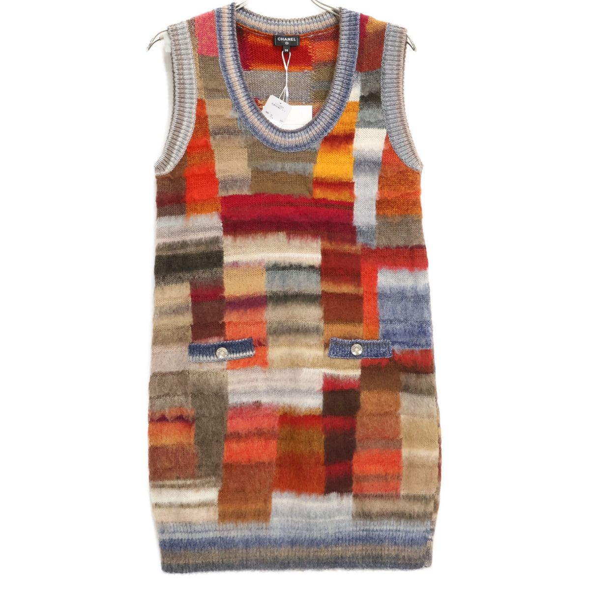 CHANEL [New/Official domestic/24AW] P77597K11215 LOOK48 knit sleeveless dress