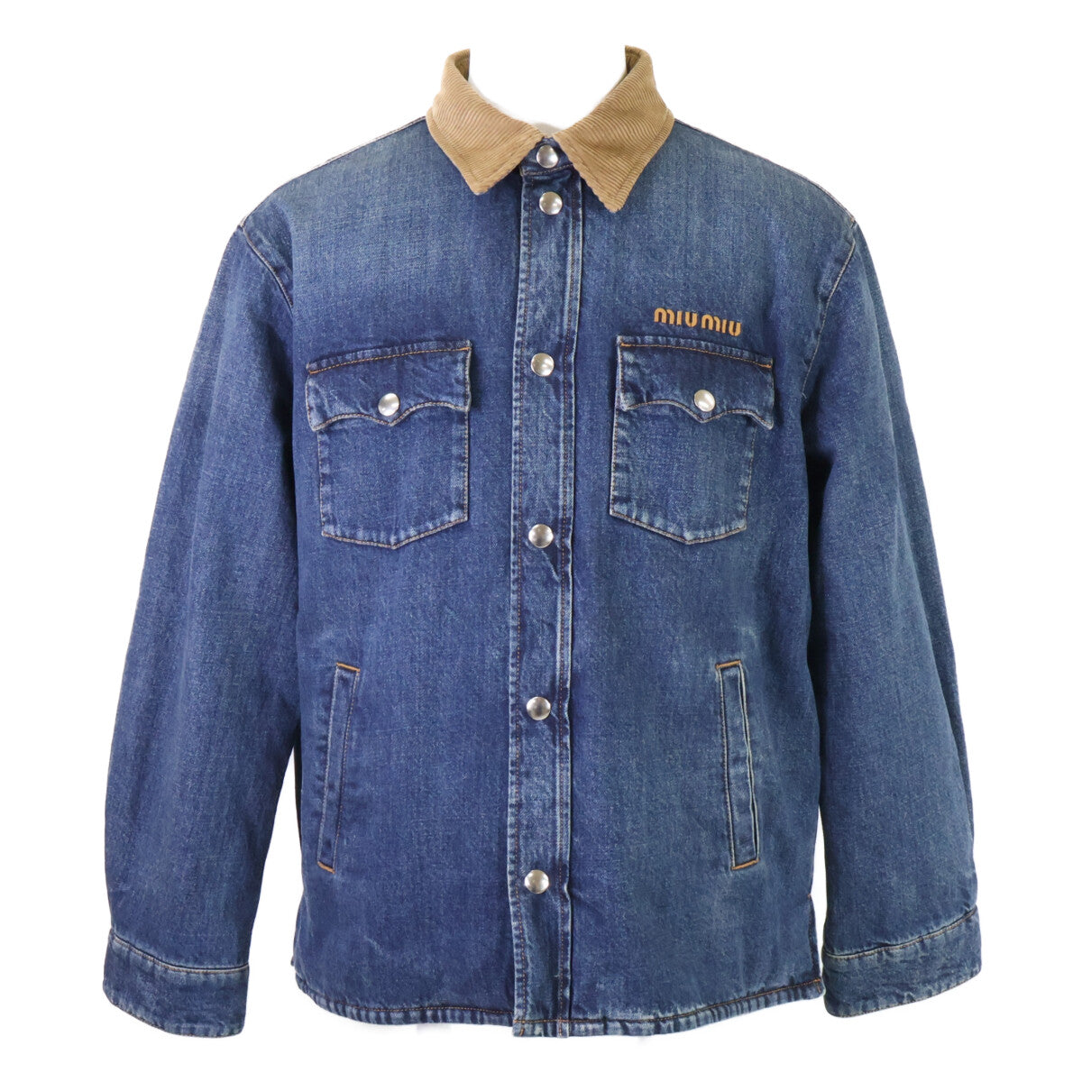 MIUMIU ミュウミュウ 【新品同様/国内正規/24年製】GWB234 Denim Down Jacket デニム ダウンジャケット ジャケット