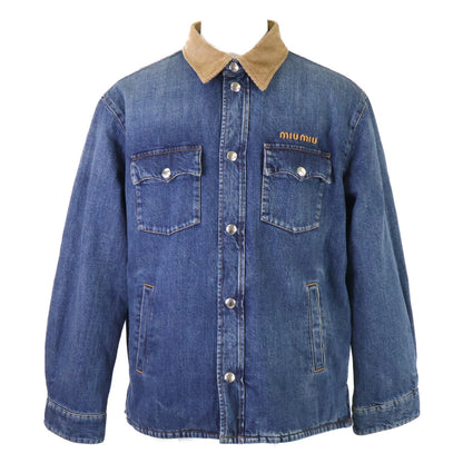 MIUMIU ミュウミュウ 【新品同様/国内正規/24年製】GWB234 Denim Down Jacket デニム ダウンジャケット ジャケット
