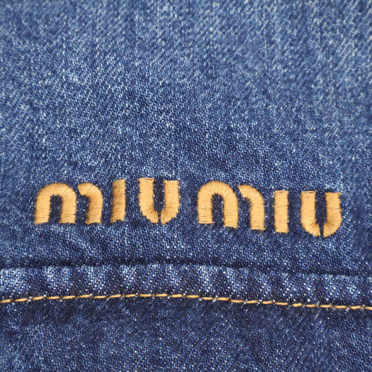 MIUMIU ミュウミュウ 【新品同様/国内正規/24年製】GWB234 Denim Down Jacket デニム ダウンジャケット ジャケット