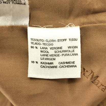 Max Mara マックスマーラ ベージュ カシミヤ混ウール ステンカラーコート トップス