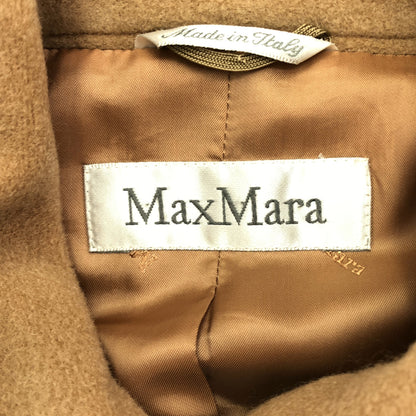 Max Mara マックスマーラ ベージュ カシミヤ混ウール ステンカラーコート トップス