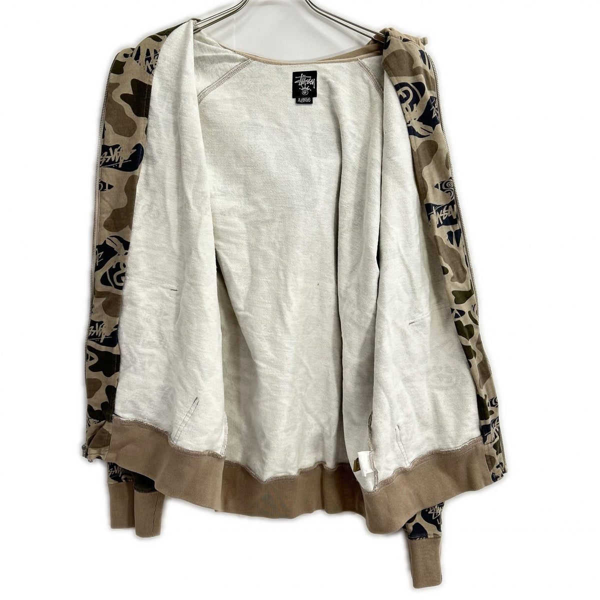 stussy ステューシー カモフラ ジップアップ パーカー トップス