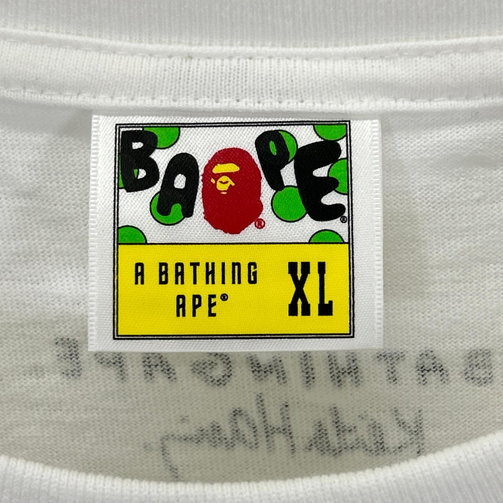 A BATHING APE アベイシングエイプ ホワイト キースヘリング COLLEGE Tシャツ トップス