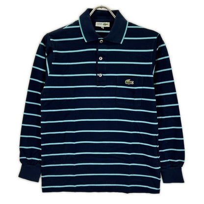 Lacoste ラコステ 1960~90年代 フレラコ ネイビー 長袖 ボーダー ポロシャツ トップス