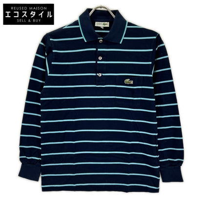 Lacoste ラコステ 1960~90年代 フレラコ ネイビー 長袖 ボーダー ポロシャツ トップス