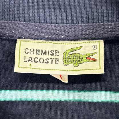 Lacoste ラコステ 1960~90年代 フレラコ ネイビー 長袖 ボーダー ポロシャツ トップス