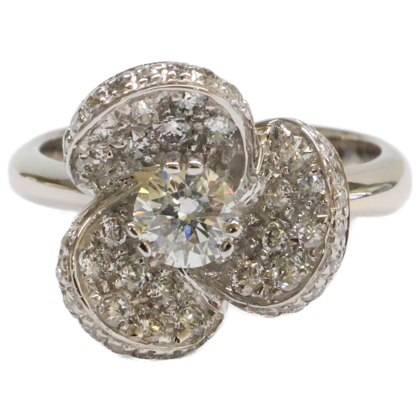PonteVecchio ポンテヴェキオ 新品仕上げ済み 750 0.326ct 0.53ct ダイヤモンド フラワーモチーフ リング 指輪