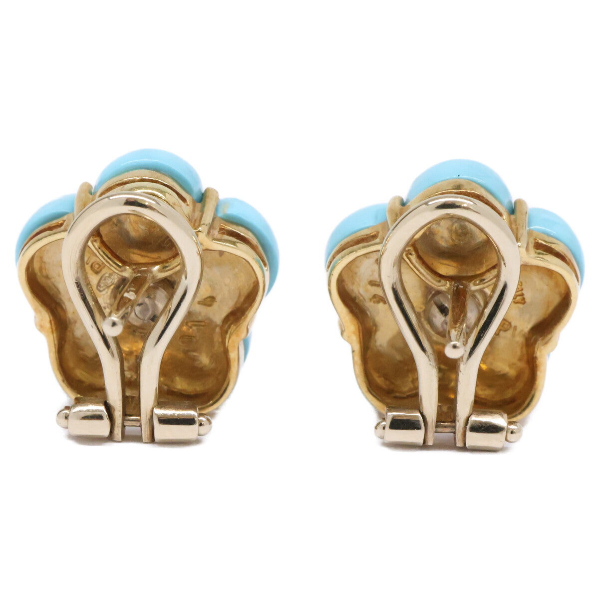 PonteVecchio ポンテヴェキオ 750 D0.14ct ダイヤモンド フラワーモチーフ ピアス