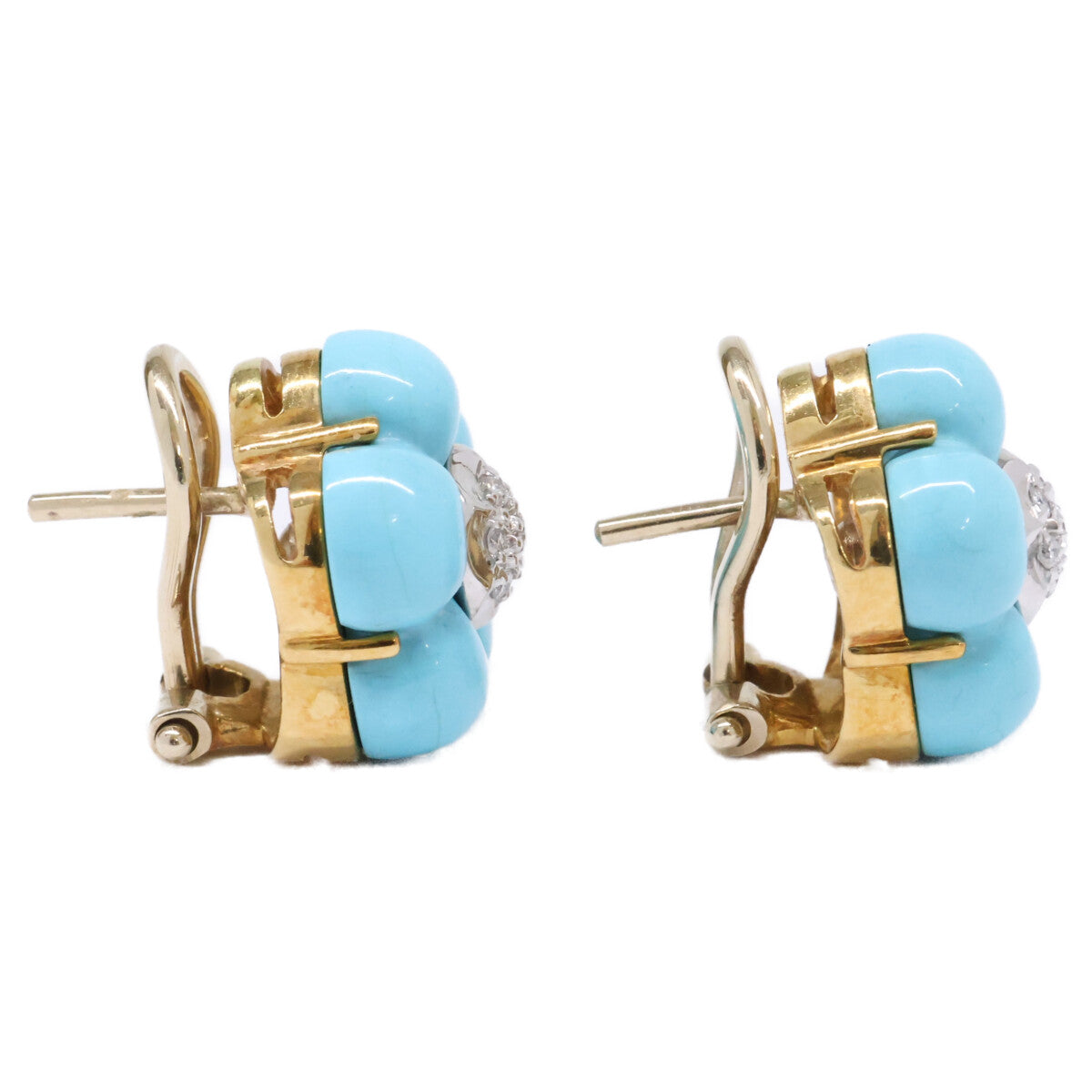 PonteVecchio ポンテヴェキオ 750 D0.14ct ダイヤモンド フラワーモチーフ ピアス