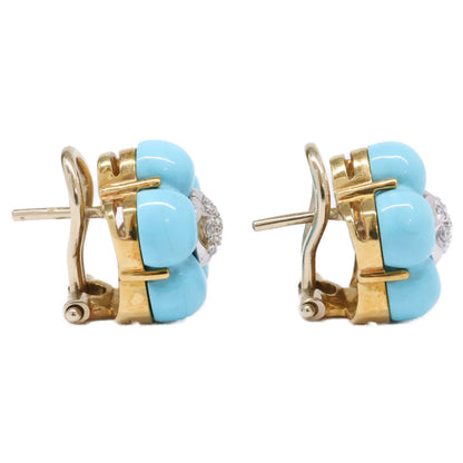 PonteVecchio ポンテヴェキオ 750 D0.14ct ダイヤモンド フラワーモチーフ ピアス