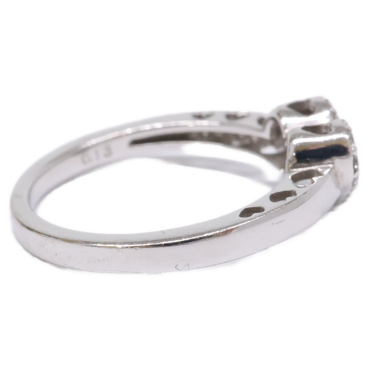 PonteVecchio ポンテヴェキオ K18WG ハートモチーフ 0.13ct ダイヤモンド リング 指輪