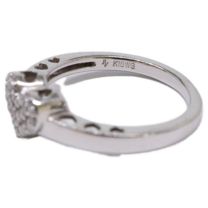 PonteVecchio ポンテヴェキオ K18WG ハートモチーフ 0.13ct ダイヤモンド リング 指輪