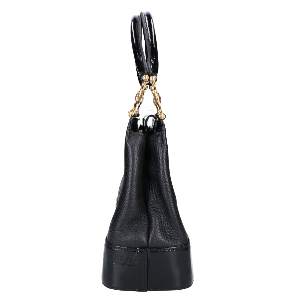 GIANNI VERSACE GIANNI VERSACE Sunburst leather/patent leather handbag