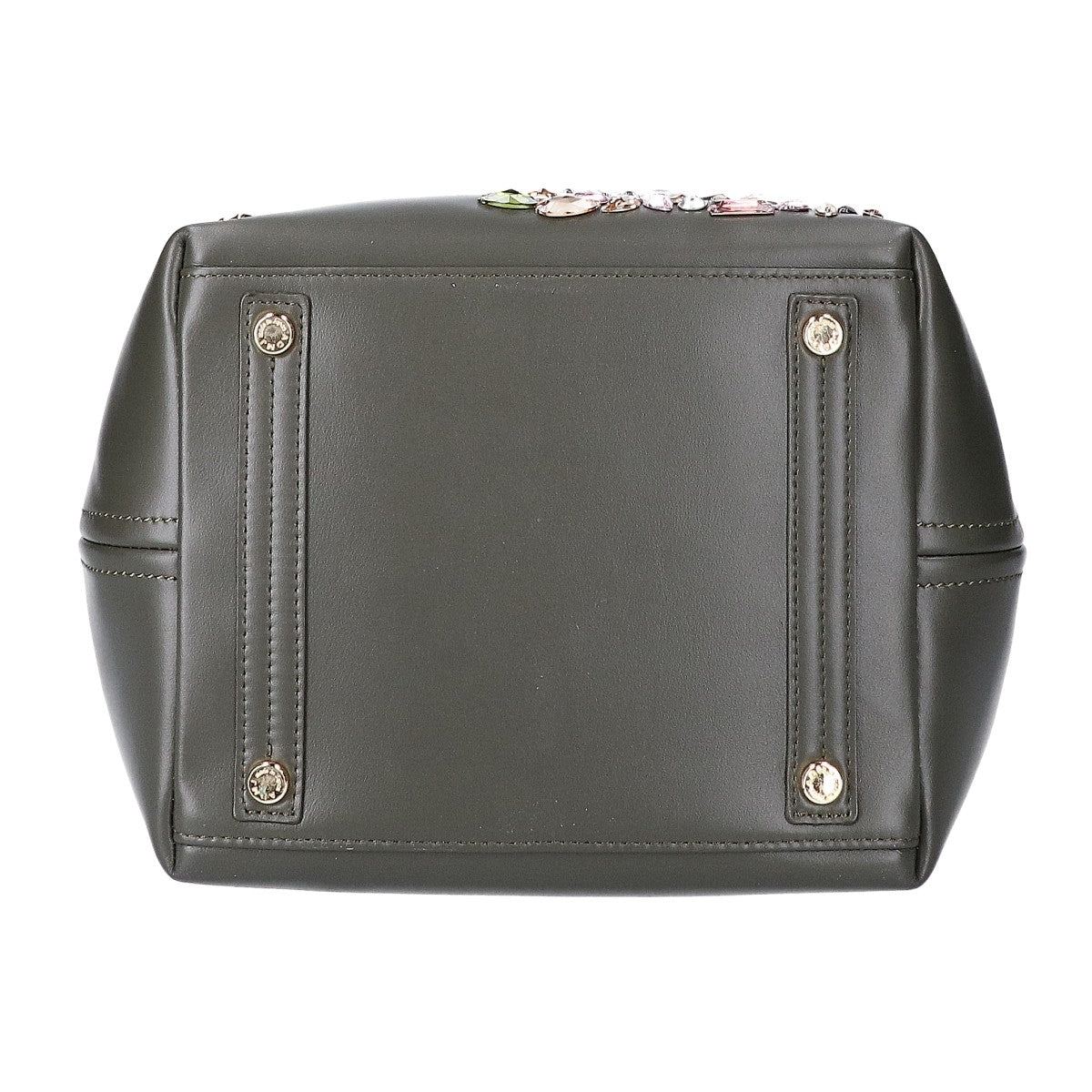 A.D.M.J. Accessoires De Mademoiselle ADMJ 【美品】スワロフスキー レザー ハンドバッグ