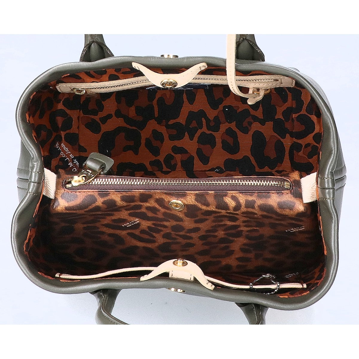 A.D.M.J. Accessoires De Mademoiselle ADMJ 【美品】スワロフスキー レザー ハンドバッグ