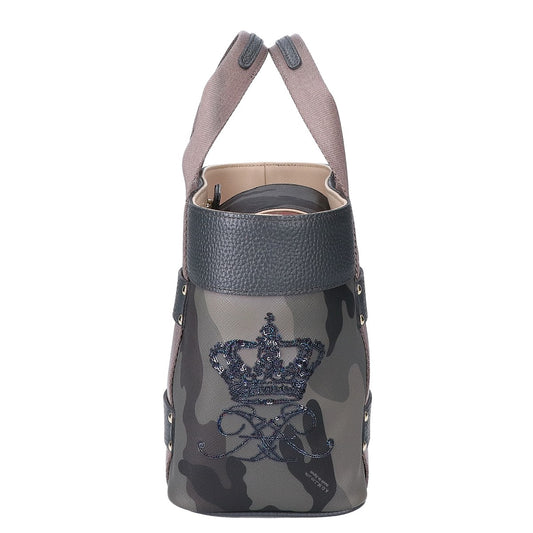 A.D.M.J. Accessoires De Mademoiselle ADMJ 【美品】カモフラージュ コーティングキャンバス/レザー トートバッグ