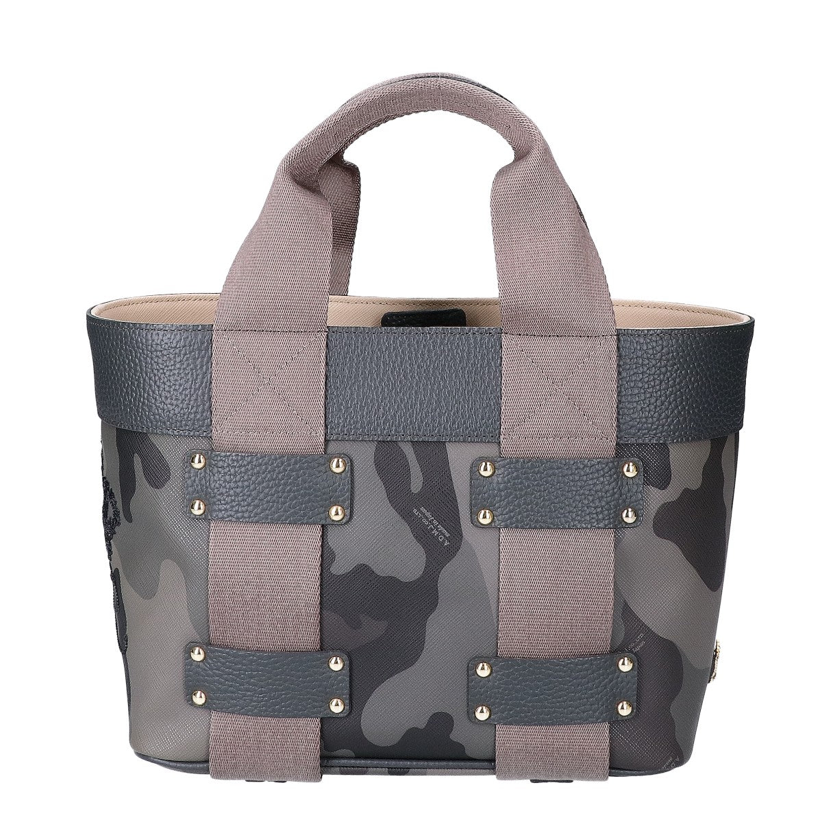 A.D.M.J. Accessoires De Mademoiselle ADMJ 【美品】カモフラージュ コーティングキャンバス/レザー トートバッグ