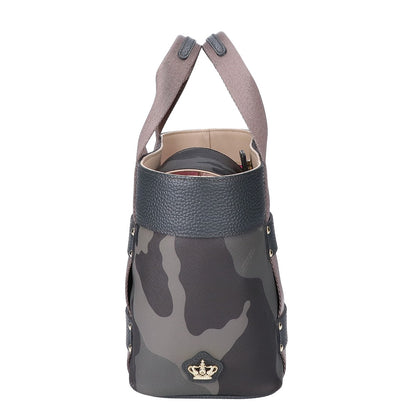 A.D.M.J. Accessoires De Mademoiselle ADMJ 【美品】カモフラージュ コーティングキャンバス/レザー トートバッグ