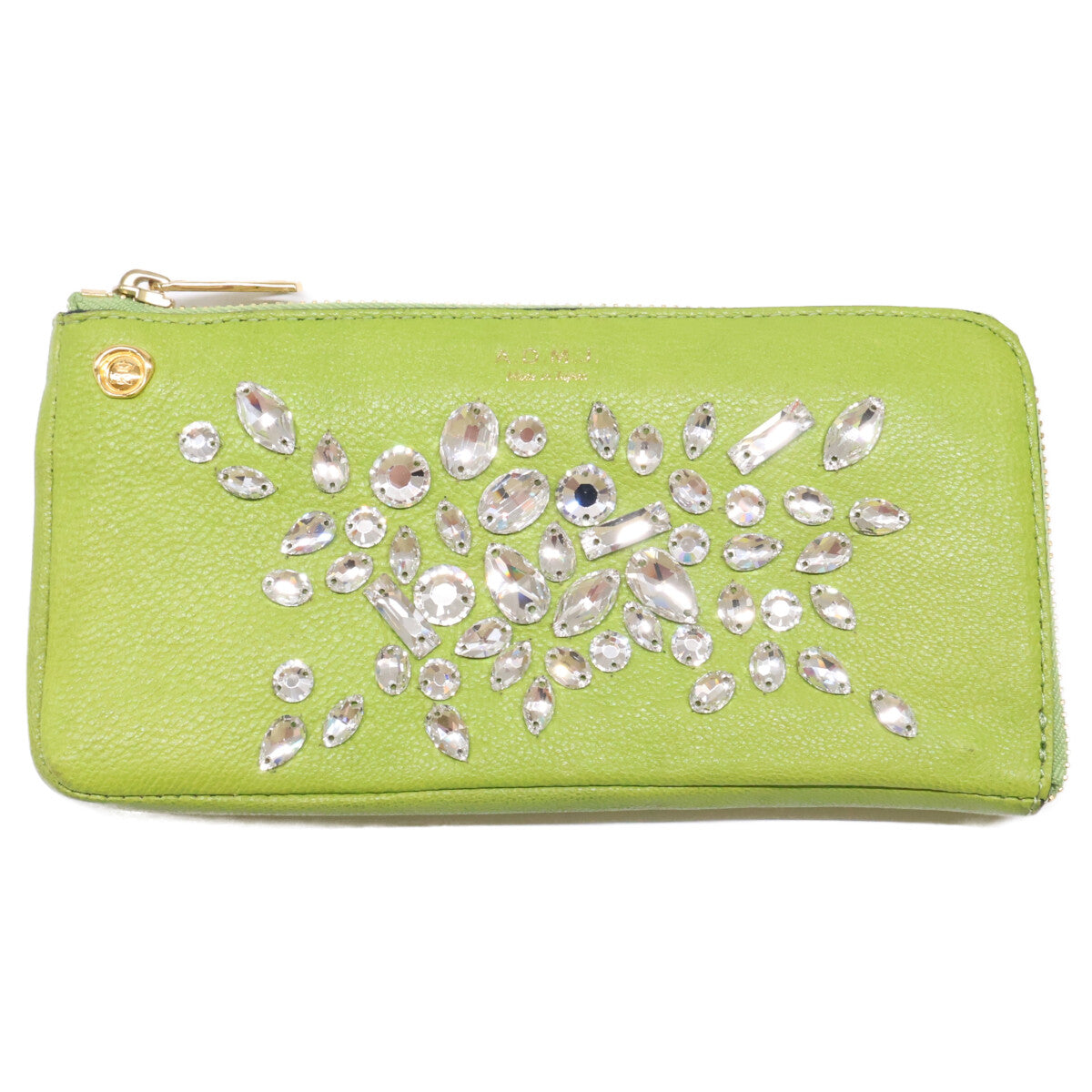 A.D.M.J. Accessoires De Mademoiselle ADMJ スワロフスキー L字ファスナー 長財布（小銭入れあり） 長財布（小銭入れあり）
