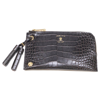 A.D.M.J. Accessoires De Mademoiselle ADMJ 【新品同様】19SA06002 クロコ型押しレザー ポーチ