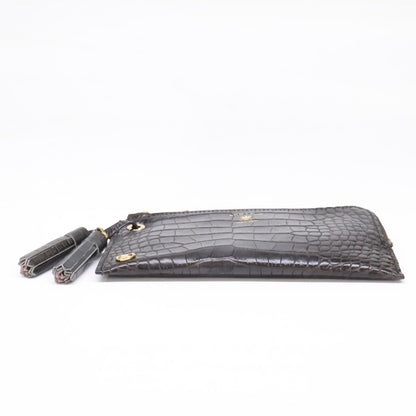 A.D.M.J. Accessoires De Mademoiselle ADMJ 【新品同様】19SA06002 クロコ型押しレザー ポーチ