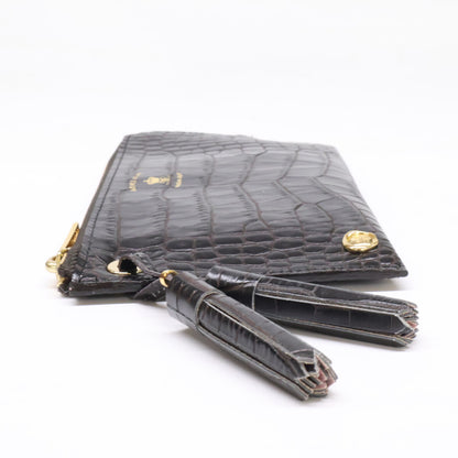 A.D.M.J. Accessoires De Mademoiselle ADMJ 【新品同様】19SA06002 クロコ型押しレザー ポーチ