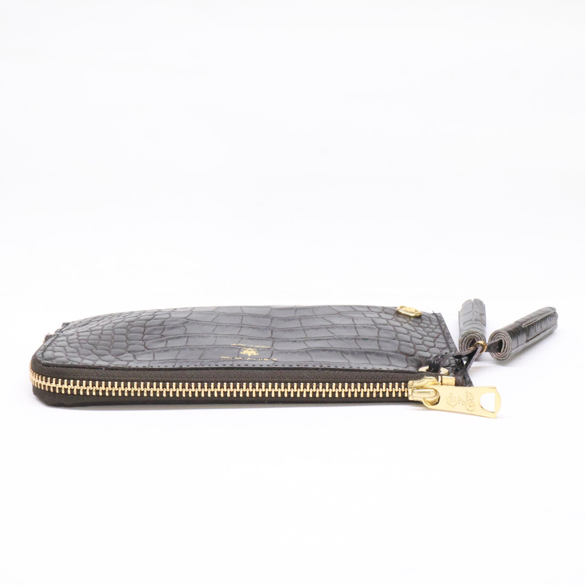 A.D.M.J. Accessoires De Mademoiselle ADMJ 【新品同様】19SA06002 クロコ型押しレザー ポーチ