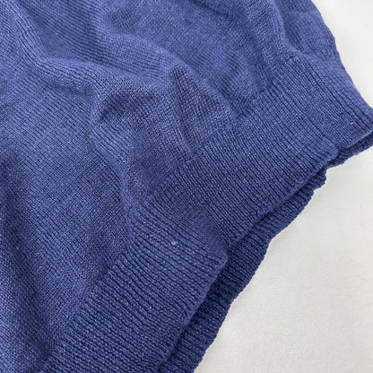 TOMORROWLAND トゥモローランド 【tricot】25年製 ネイビー リネン 半袖 ニット ポロシャツ トップス