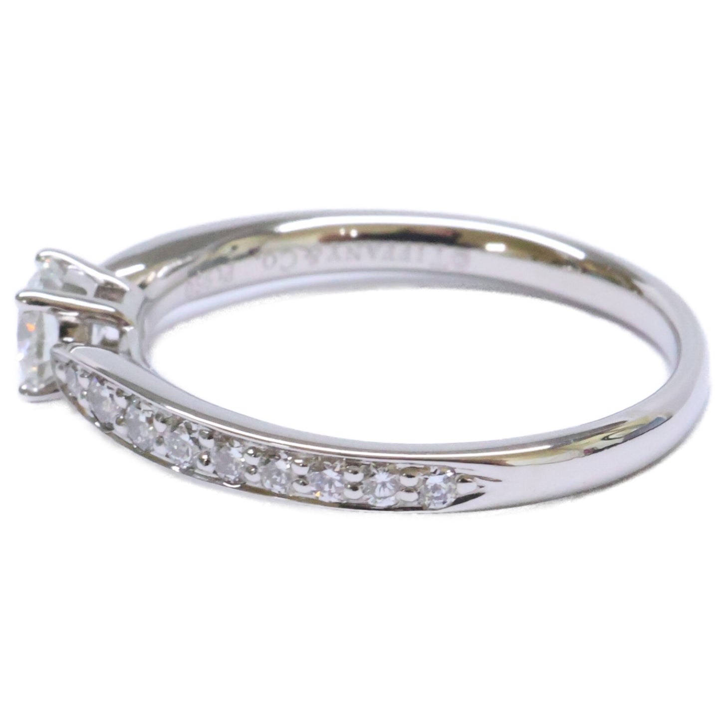 TIFFANY&Co. ティファニー 新品仕上げ済み Pt950 0.25ct ラウンドブリリアントダイヤモンド ハーモニー リング 指輪