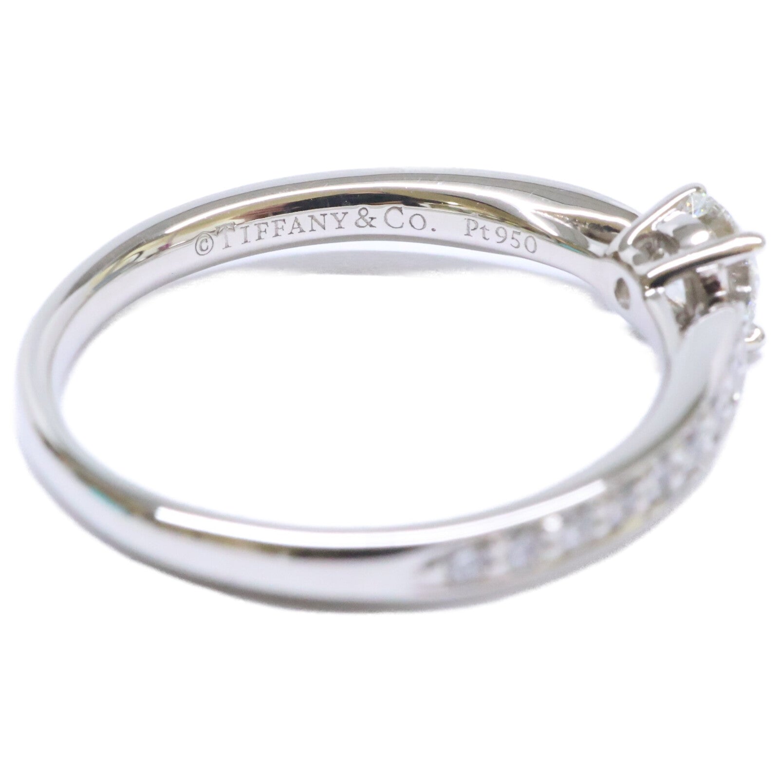 TIFFANY&Co. ティファニー 新品仕上げ済み Pt950 0.25ct ラウンドブリリアントダイヤモンド ハーモニー リング 指輪