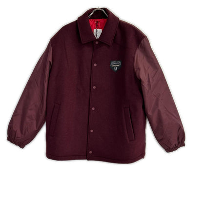 ARMANI EXCHANGE アルマーニエクスチェンジ 6RZB26 ボルドー ロゴワッペン スタジャン ジャケット