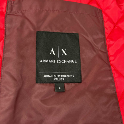 ARMANI EXCHANGE アルマーニエクスチェンジ 6RZB26 ボルドー ロゴワッペン スタジャン ジャケット