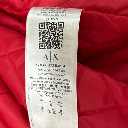 ARMANI EXCHANGE アルマーニエクスチェンジ 6RZB26 ボルドー ロゴワッペン スタジャン ジャケット