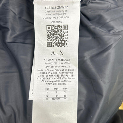 ARMANI EXCHANGE アルマーニエクスチェンジ 6LZBL4 オレンジ×ブラック チェックダウンジャケット ジャケット