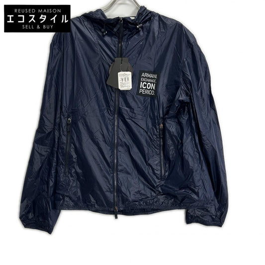 ARMANI EXCHANGE アルマーニエクスチェンジ 【ICON PERIOD】ネイビー ナイロン ジップアップパーカー ジャケット