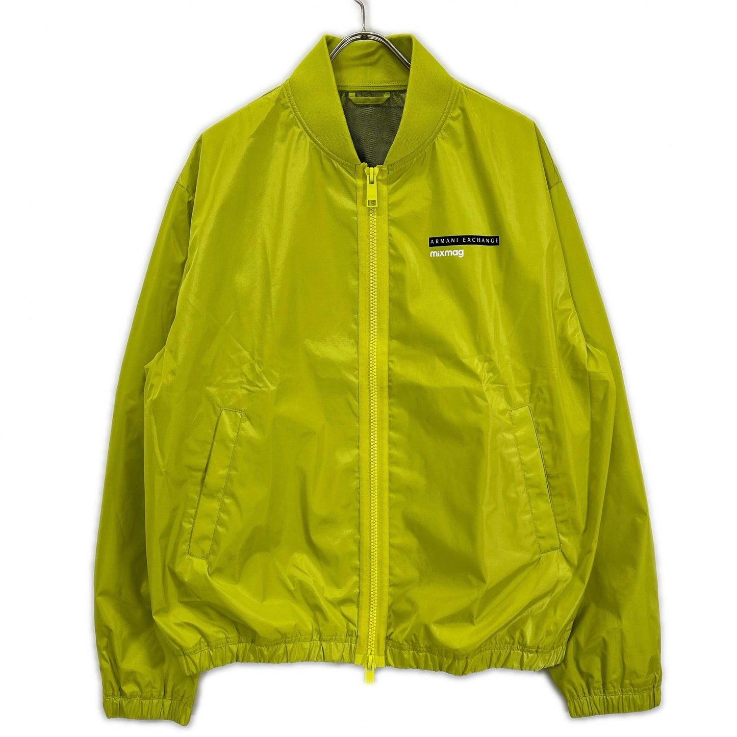 ARMANI EXCHANGE Armani Exchange fluorescent green nylon zip jacket jacket