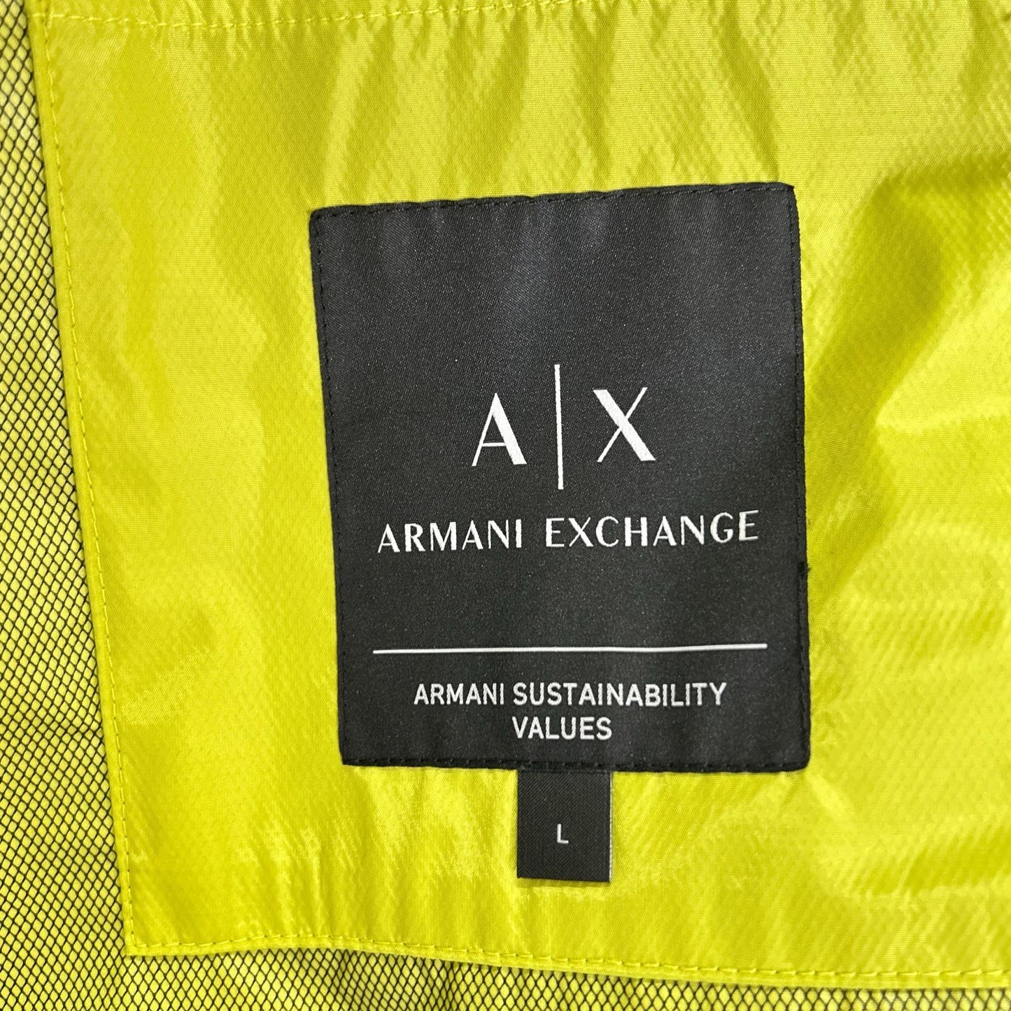 ARMANI EXCHANGE Armani Exchange fluorescent green nylon zip jacket jacket