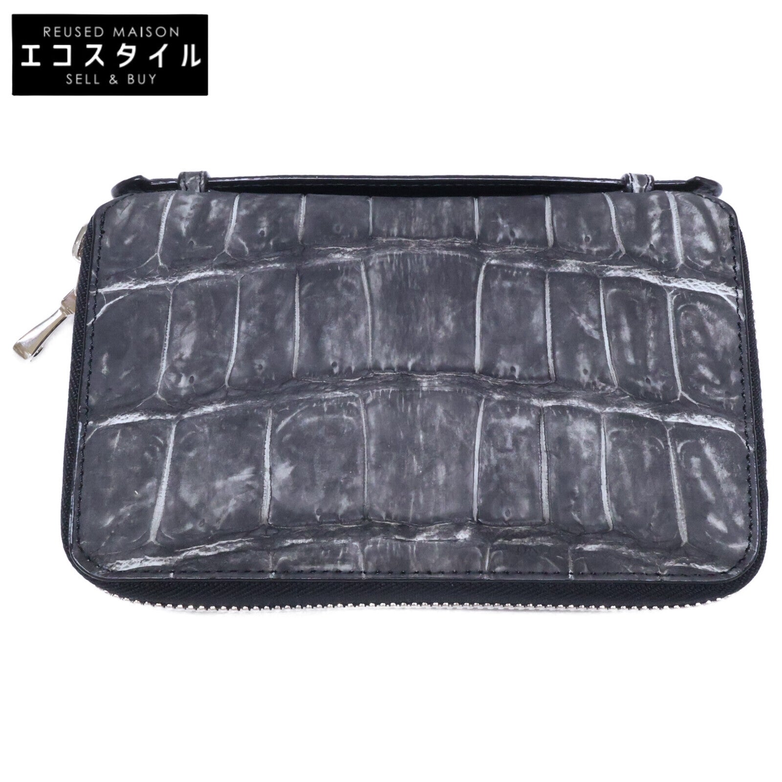 KUBERA 9981 クベラ 9981 【美品】51011 ヌバッククロコダイル ミドルウォレット 長財布（小銭入れあり）