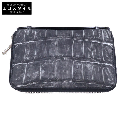 KUBERA 9981 クベラ 9981 【美品】51011 ヌバッククロコダイル ミドルウォレット 長財布（小銭入れあり）