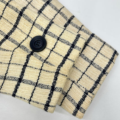 Yves Saint Laurent Yves Saint Laurent beige linen jacket/skirt matching suit set-up suit set-up