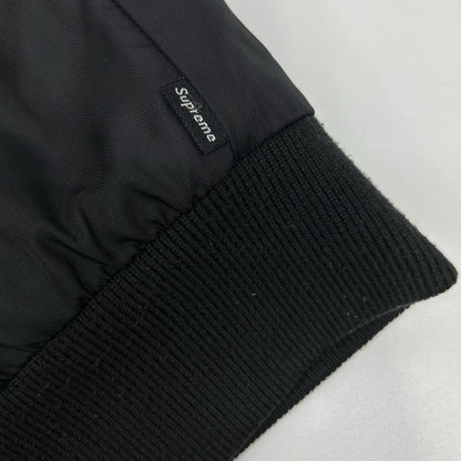 Supreme シュプリーム ブラック Contrast Script Varsity Jacket ジャケット