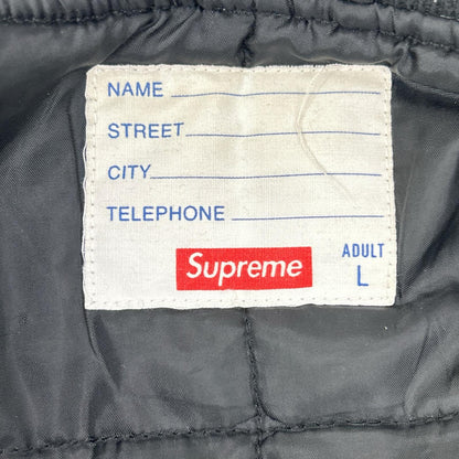 Supreme シュプリーム ブラック Contrast Script Varsity Jacket ジャケット