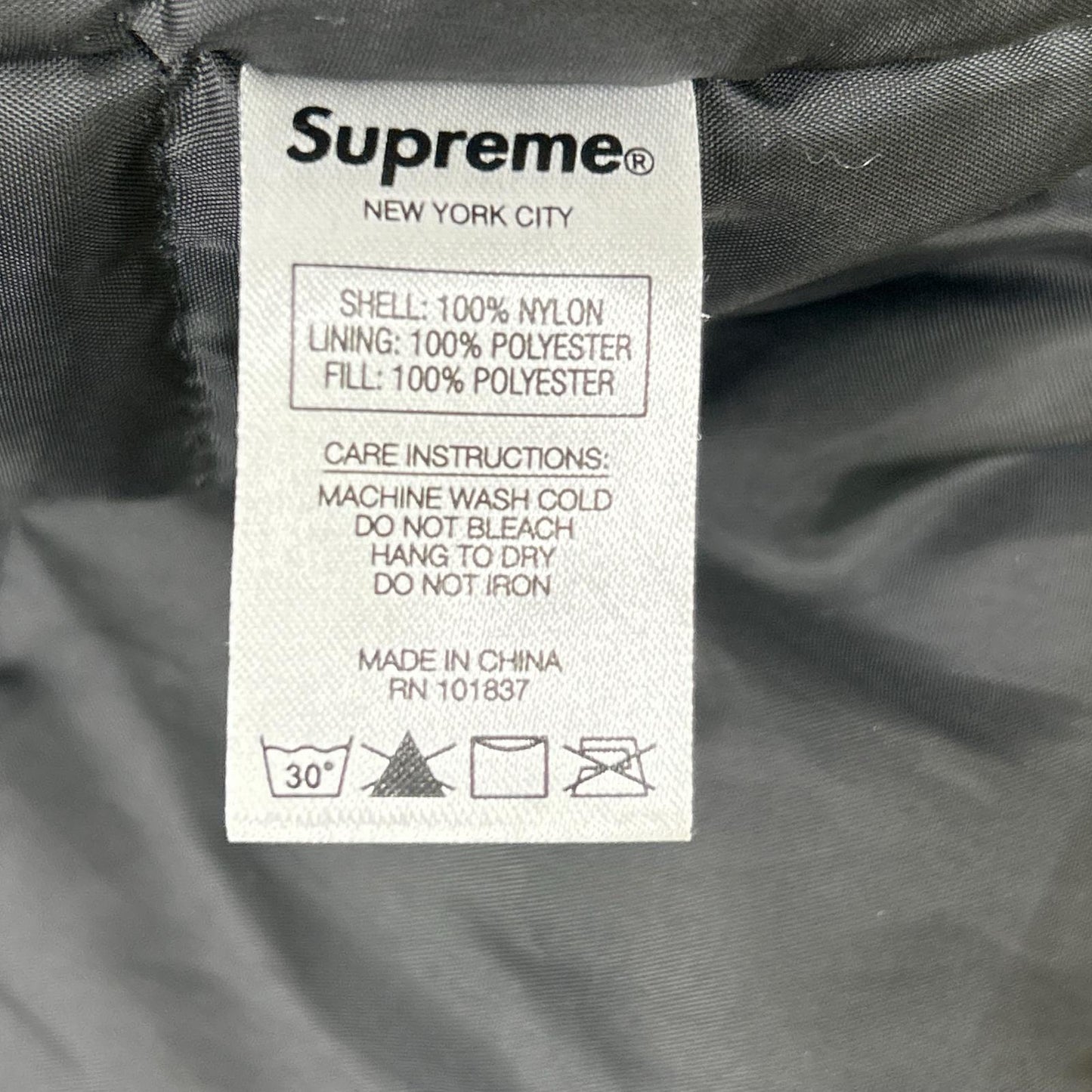 Supreme シュプリーム ブラック Contrast Script Varsity Jacket ジャケット
