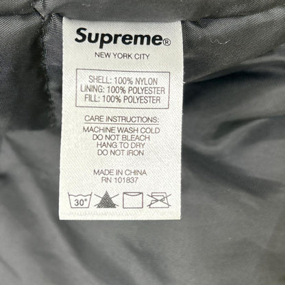 Supreme シュプリーム ブラック Contrast Script Varsity Jacket ジャケット