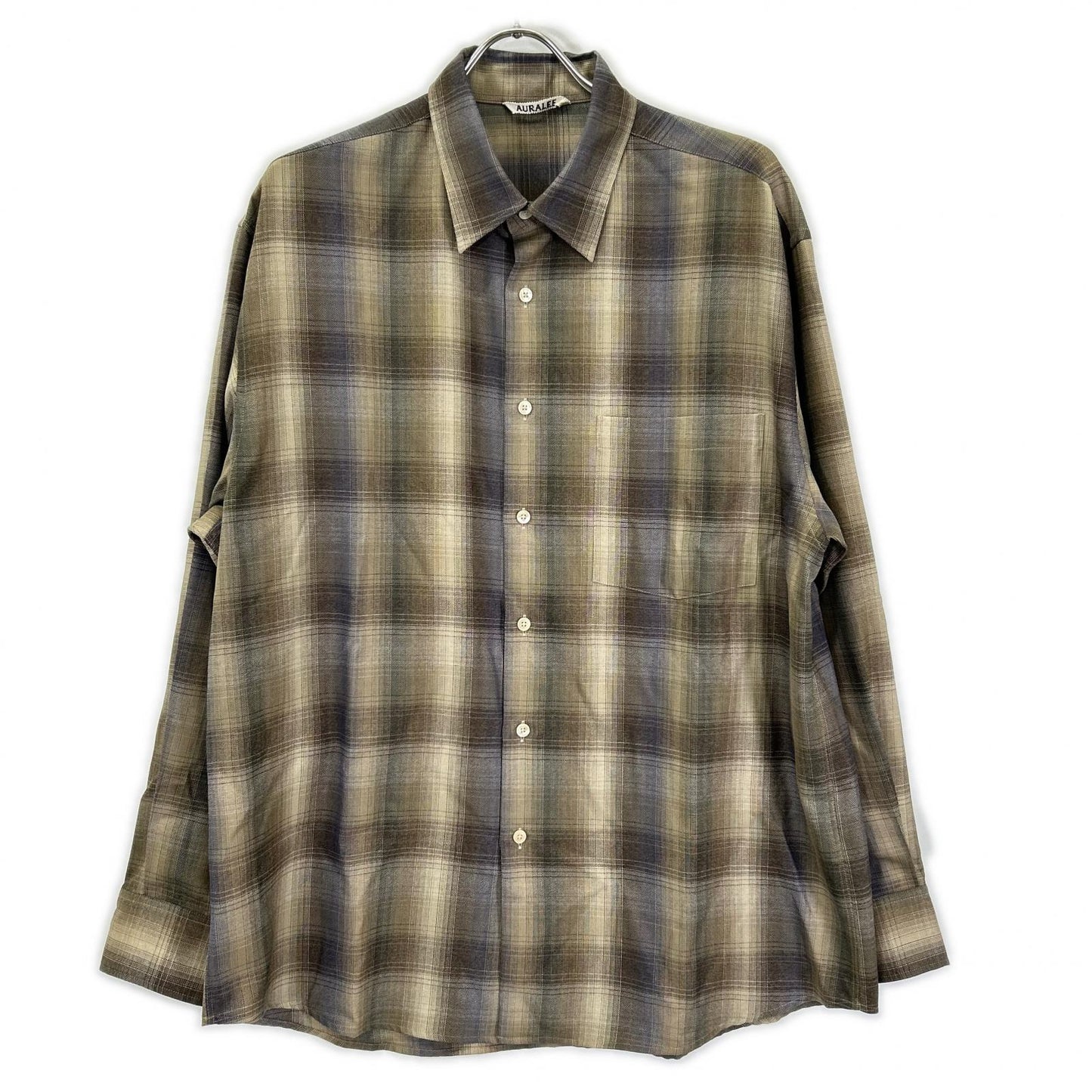 AURALEE オーラリー A25AS01LC 25AW SUPER LIGHT WOOL CHECK SHIRT トップス