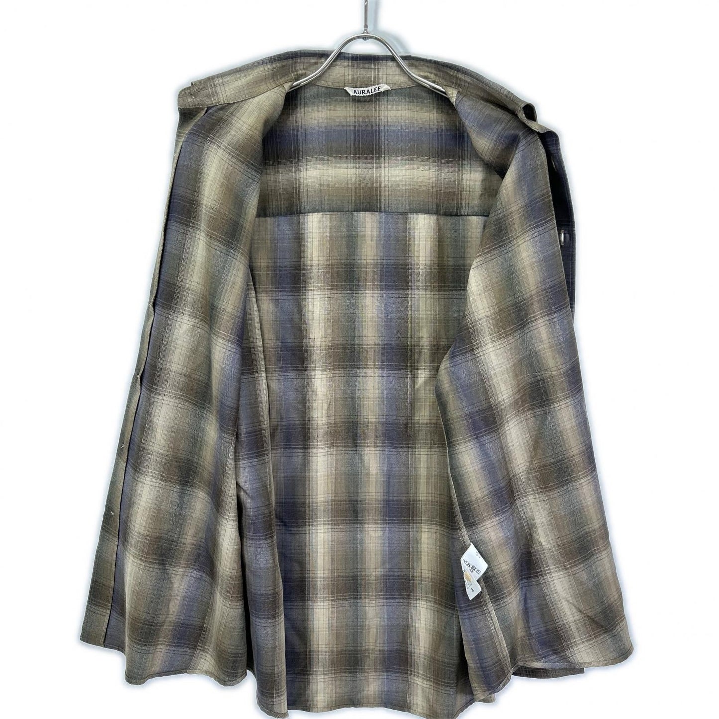 AURALEE オーラリー A25AS01LC 25AW SUPER LIGHT WOOL CHECK SHIRT トップス