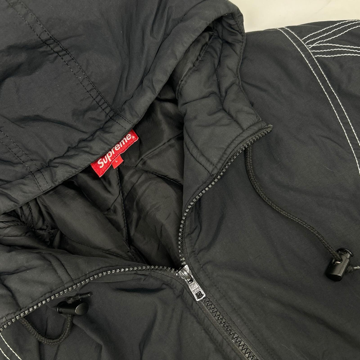 Supreme シュプリーム 18AW ブラック Zig Zag パフィージャケット ジャケット