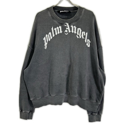 Palm Angels パームエンジェルス Gray Logo Sweatshirt Tops