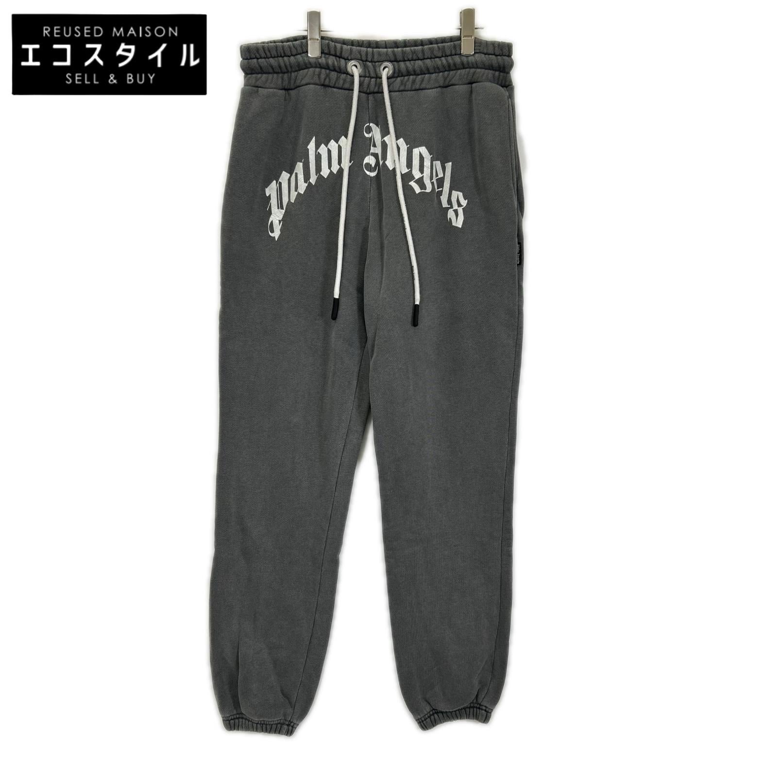 Palm Angels パームエンジェルス グレー ロゴ スウェット パンツ ボトムス